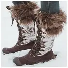 NWT 5.5 6 M $150 Muk Luks MUKLUKS GWEN WINTER Tall Snow Boots LACEUP Brown Ivory