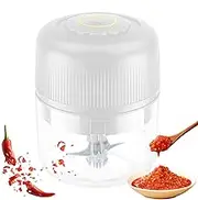 Garlic Dicer,Electric Food Chopper Onion Mincer - Vegetable Chopper, Food Processor, USB Charging Wireless Garlic Cutter for Pepper, Onion, Baby Food