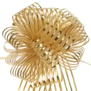 15pcs 8 Inch Organza Large Pull Bows Gift Wrapping Bows Ribbon Chiffon Yarn Gold