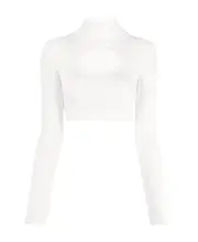 Courrèges Cut-Out High Neck Jumper S,XS,L,M White