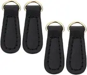 Angoily Zipper Pull Handles 4pcs Replacement for Clothing Bags Faux Leather Zipper Fixer Handbag Buckle Pulls
