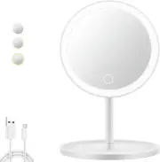 Winklestar Makeup Mirror with Light - 3 Colors Make up Mirror on Stand, Light...