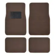 4 PC Car Floor Mats set Carpet Floor Protection - Dark Beige Comfortable Cushion (for: Suzuki)