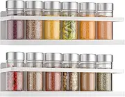 VANPET Magnetic Spice Rack for Refrigerator, Fridge Organizers and Storage (White)