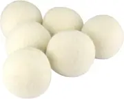'S Soft Wool Dryer Balls (6-Pack) - Reusable Natural Fabric Softener