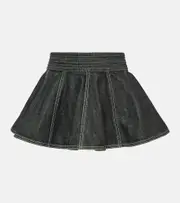 [Alaia] Alaïa Peplum denim skirt belt AU 8 black