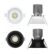 90mm LED Downlight 10w Black, White CCT 20454 Brilliant Lighting