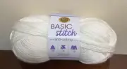 New - Lion Brand Basic Stitch Anti-Pilling Acrylic Yarn White 3.5 oz