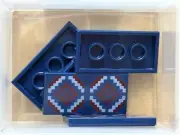 LEGO Parts - Dark Blue Tile 2 x 4 with Geometric Rug Pattern - No 87079 - QTY 5