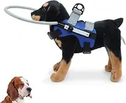 DIANZHONG Blind Dog Halo Adjustable Blind Dog Harness for Dogs with Blindness or Blurred Vision, Blue, Medium