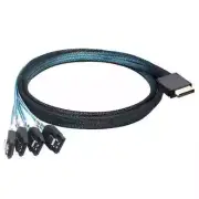 Oculink PCI-express SAS SFF-8611 4i To 4X SATA High-speed Conversion Cable 100cm