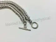 Captive Box Weave Chainmaille Necklace Gothic Unisex Armor Art