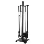 UniFlame F-1730 5pc Black Craftsman Fireplace Tool Set w/Cylinder Handles New S2