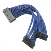 New ATX 24Pin 1 to 2 Power Supply Extension cable PSU Male to Female Y Splitter