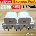 20W USB Type-C PD Power Adapter Fast Charger AU For iPhone 15 14 13 12 iPad Lot