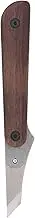 Gearwell Leather Cutter, Stainless Steel Cutting Tool with Wooden Handle, Leather Craft Knife for Handicrafts, Manual Leather Trimming Tool for DIY Work