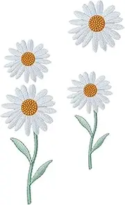 COHEALI 4Pcs Flower Design Embroidery Patches for DIY Clothing Appliques for Scarves and More Durable Sew Embroidery Cloth Patches for Creative Projects