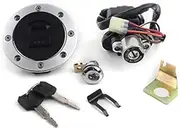 Pexorin Motobike Ignition Switch Gas Cap Cover, for Seat, Lock Key Set, for GSXR1000 SV650 TL1000R GSF1200 GS500 RGV250 Motorcycle Ignition Switch