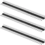 eMagTech 20PCS 40 Pin Header Connector 2.54mm Pitch Single Row Male Pin Header Strip Negative Curved Connector Compatible with Raspberry Pin Electronic Project