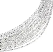 20 Gauge 20Feet Silver Brass Twist Wire, Engraved Twist Brass Wire for Jewelry Beading Craft Work Making Supplies