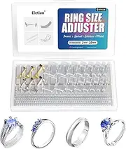 [ELETIUO] 143-Pack Invisible Ring Size Adjuster for Loose Rings, 39 Sizes & 4 Styles Ring Reducer Jewelry Ring Resizer, Fits Men & Women, Comfortable Fit for Jewelry Adjustment