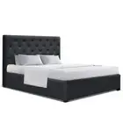 Artiss Bed Frame Double Size Gas Lift Base With Storage Charcoal Fabric Vila Col