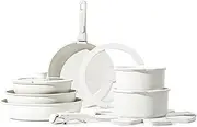 CAROTE 17pcs Pots and Pans Set, Nonstick Cookware Set Detachable Handle, Induction Kitchen Cookware Sets Non Stick with Removable Handle, RV Cookware Set, Oven Safe, Frying Pan Set