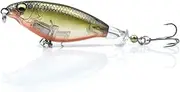3.0in Floating Fishing Lure with Treble Hook - Topwater Soft Rotating Hard Bait for Bass, Pike in Saltwater & Freshwater