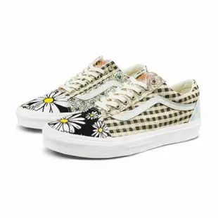 VANS OLD SKOOL 腰果花 小雛菊 拼接 格紋 帆布 低幫休閒滑板鞋VN0A7Q2J420男女鞋