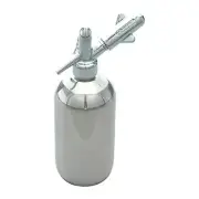 Nippon Carbonic Gas Stainless Steel Siphon Soda Maker Silver φ4.0 x H11.4 inches