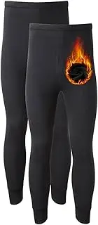 [VEARZ] Mens Thermal Underwear Long Johns – Adults Warm Baselayer 2 Pack Thermal Trousers Size UK S-2XL