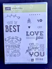 Stampin' UP! FRIENDLY WISHES (10) Stamps Set-New/Retired-Phases/Friendship