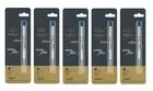 5 X Parker Quink Flow Ball Point Pen Refill Refills Blue Ink Fine Nib New