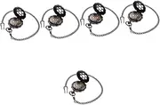 [LIFKOME] Pocket Watches 5pcs Mechanical Pocket Watch Skeleton Watches for Men Pocket Watch Watch Devil Pocket Hollow Pocket Watch Chain Necklace Digital Watch Steampunk Pocket Watch Alloy
