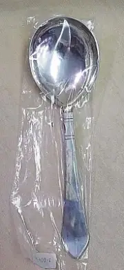 GEORG JENSEN CONTINENTAL Sterling Silver Serving Spoon 8"