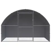 Outdoor Chicken Coop Hen House Pet Cage Chicken Run Galvanised Steel 3x2x2m Roof