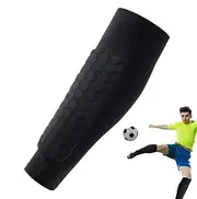 SOCCER SHIN GUARDS - Honeycomb Shin Guards, Soccer Shin Guards | Calf Compression Sleeve Shin Guards Honeycomb Pad, Football Sleeve Style Guard, Football, Kids, Basketball, Youth Adult