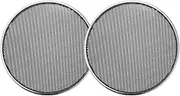 ACROPIX Universal 4" Car Speaker Grills Cover Mesh Round 4 Inch Audio Speaker Subwoofer Guard Protector Case Iron Plating Silver Tone Black - Pack of 2