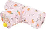 Indoor Play Tunnel, Bunny Tunnels Rabbits Indoor - Bunny Play Tunnel | Small Pet Exercise Tubes, Interactive Foldable Tubes and Tunnels Toy for Cats, Rabbits, Puppies, Guinea Pigs Hiding Restin