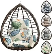 Egg Chair Cushion, Printed Hanging Chair Cushion, Removable Egg Swing Chair for Interior Porch Backyard Patio Hammock Swing(Hawaii)