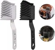 Barber Cutting Fade Comb Set - 2Pcs Blend Friend Curved Positioning Clipper Comb for Men's Haircuts