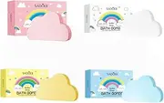 Rainbow Cloud Bath Bomb, 72-Hour Fragrance, 1 set contains four colors, Nourishing Bath Salt