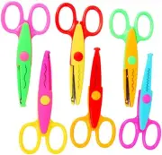 Plastic Kids Design Safety Art Scissors Creative Crafts Scissors Paper Scrapb...