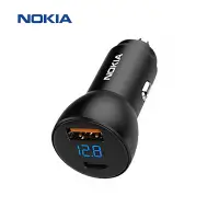 在飛比找Yahoo奇摩購物中心優惠-NOKIA 諾基亞 38W PD+QC 液晶顯示車充 P61