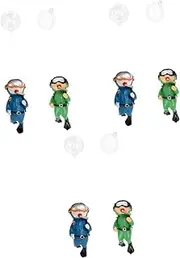 Ipetboom 6 Pcs Diver Ornaments Aquarium Accessories Ornaments for Kids Playmate Trains Architectural People Models Fish Tank Diver Figure Model Accessories Equipment PVC Inflatable Child