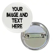 Custom Personalised Button Badge 32mm Your Image and/or Text