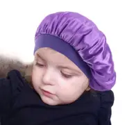 2 Pcs Silk Hats Hair Care Child Sleeping Caps Satin Kids