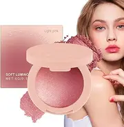 Face Blushes - Pink Powder Blush Face Makeup | Highly Pigmented Shimmer Cosmetics, Long-Lasting Buildable Beauty Products for Women Girls Travel Wedding Party