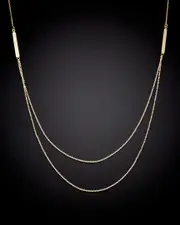 14K Italian Gold Bar Necklace