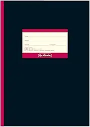 Herlitz 11338191 Exercise Book A4, Lined with Margin, 20 Sheets, Pack of 10 Chequered